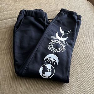 Shein Womens Letter Graphic Drawstring Sweatpants